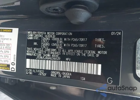 2024 Toyota 4Runner Sr5 from USA, damaged, VIN JTEMU5JR6R6246539